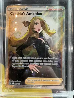 Cynthia's Ambition 169/172 Brilliant Stars Full Art Pokemon Graded PSA 💎AGS 9💎 - Image 2