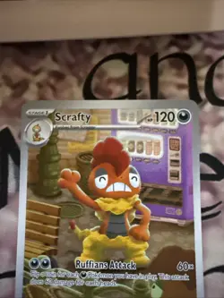 Pokemon Scrafty 139/086 Sv: White Flare Illustration Rare Full Art Holo 120 HP - Image 2