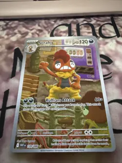Pokemon Scrafty 139/086 Sv: White Flare Illustration Rare Full Art Holo 120 HP - Image 3