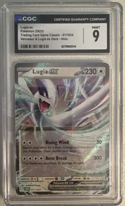 2023 POKEMON VENUSAUR & LUGIA EX DECK LUGIA EX 017/034 CGC MINT 9 - Image 1