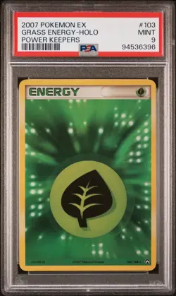 2007 Pokemon EX Power Keepers # 103 Grass Energy Holo PSA 9 MINT! Trusted Seller - Image 1