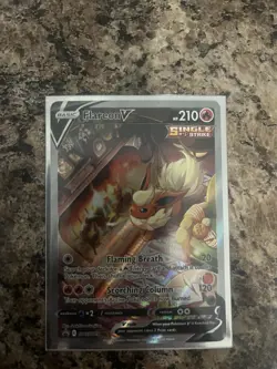 Pokemon TCG Flareon v Alt Art Black Star Promo SWSH179 2021 Near Mint Condition - Image 1