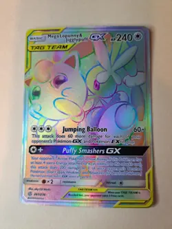 Pokemon TCG Mega Lopunny & Jigglypuff GX Tag Team 261/236 Secret Rare Full Art - Image 1