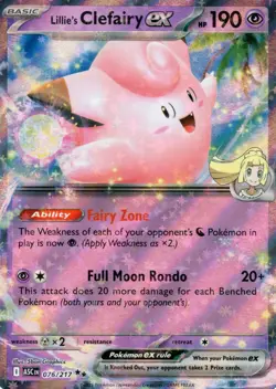 Pokemon - Lillie's Clefairy ex - 076/217 - Ascended Heroes - Double Rare - NM - Image 1