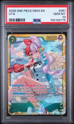 2026 One Piece EB03-Extra Booster UTA PSA 10 GEM MINT - Image 1