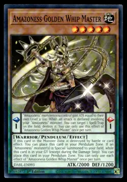 Amazoness Golden Whip Master Darkwing Blast DABL-EN093 MP YuGiOh TCG | Buy 10 Ge - Image 1