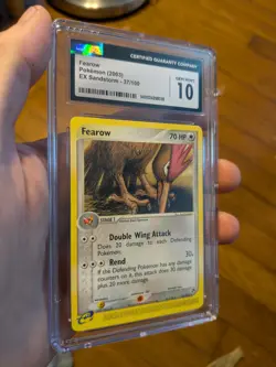 (POP 15) CGC 10 GEM MINT Fearow 37/100 EX Sandstorm Pokemon Card - Image 1