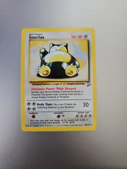 Pokemon TCG Snorlax Card 30/130 Base Set 2 Vintage Non-Holo Rare - Image 1