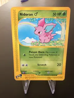 Nidoran M 096/147 Aquapolis Common Near Mint Vintage Pokemon Card e-Reader (NM) - Image 1