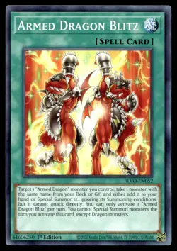 Armed Dragon Blitz Blazing Vortex BLVO-EN052 MP YuGiOh TCG | Buy 10 Get 10 Free - Image 1