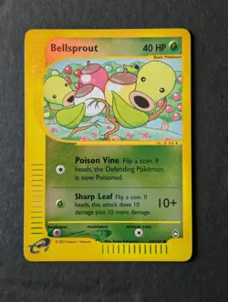 Pokemon Card: Bellsprout 68/147 REVERSE HOLO Aquapolis Vintage e-Reader - Image 1