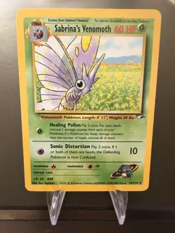Sabrina's Venomoth 34/132 Gym Heroes Rare Non-Holo Lightly Played Pokemon Card - Image 1