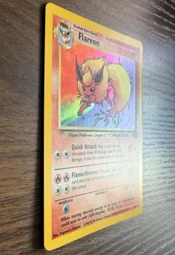 Flareon 3/64 Jungle Unlimited Holo Rare 1999 70HP Pokemon Card NM - Image 2