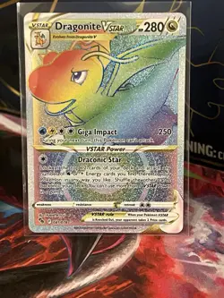 Pokemon TCG Dragonite VSTAR Holo Ultra Rare Card Pokemon Go 81/78 Near Mint - Image 1