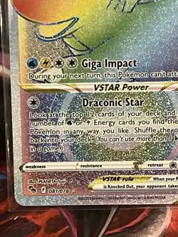 Pokemon TCG Dragonite VSTAR Holo Ultra Rare Card Pokemon Go 81/78 Near Mint - Image 5