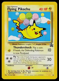 Pokemon Card - Flying Pikachu Wotc Black Star Promos 25 Promo - Image 1