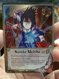Naruto CCG "Sasuke Uchiha" Foil SJC Ninja Promo Card (PR-088) Bandai America - Image 1