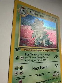 Nidoqueen 7/64 1st Edition Jungle Holofoil Pokemon Card MP - Image 2