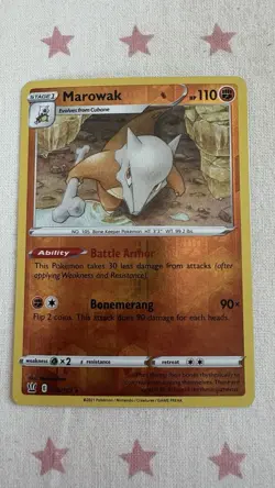Marowak 070/163 Battle Styles Reverse Holo Pokemon TCG Card - Image 1