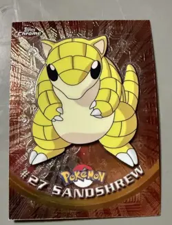Sandshrew Topps Chrome Holo #27 Pokemon Card TV 2000 - - Image 1