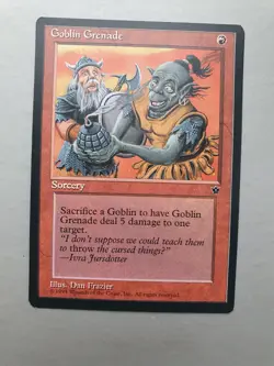 Goblin Grenade MTG Fallen Empires (1994) Common Red Sorcery NM - Image 1