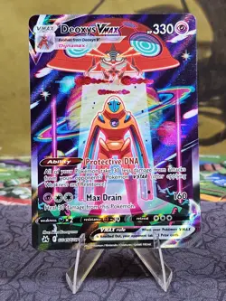 Pokemon TCG Deoxys VMAX GG45/GG70 Crown Zenith Galarian Gallery Ultra Rare NM - Image 1