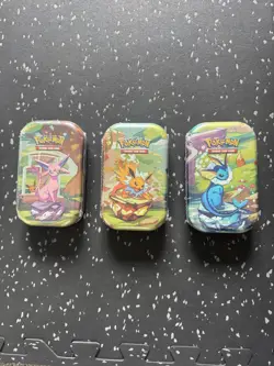 Prismatic Evolutions Mini Tin - Set Of 3 - Sealed Brand NEW - Pokemon TCG - Image 1
