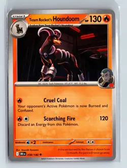Pokemon SV10: Destined Rivals - Team Rocket's Houndoom #038/182 Uncommon - Image 1