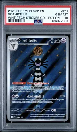 2025 Pokemon Scarlet Violet Promo White Flare Gothitelle #211 PSA 10 - Image 1