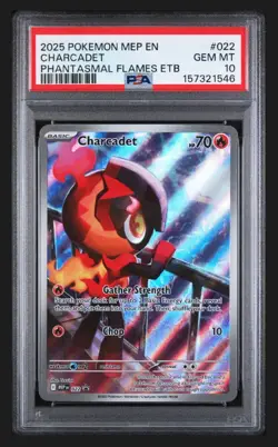 2025 Pokemon MEP EN Charcadet Phantasmal Flames Etb PSA 10 - Image 1