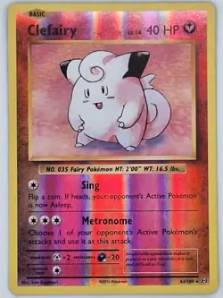 Clefairy 63/108 Pokemon - Reverse Holo XY Evolutions LP - Image 1