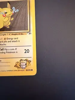 Lt. Surge's Pikachu 81/132 Gym Heroes Pokemon TCG Lightly Played Vintage 2000 LP - Image 5
