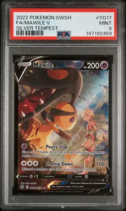 Mawile V TG17 2022 Pokemon Sword & Shield Silver Tempest PSA 9 - Image 1