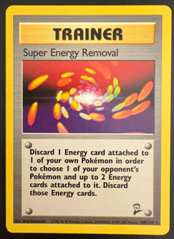 Pokemon TCG Super Energy Removal Base Set 2 108/130 Regular Rare LP - Image 1