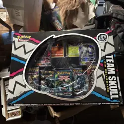 Pokemon TCG Team Skull Pin Collection Box NEW XY Evolutions Pack - Image 1