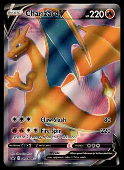CHARIZARD V - SWSH050 Promo SWSH Black Star Pokemon NM - Image 1