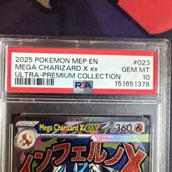 2025 POKEMON MEP PROMO #023 MEGA CHARIZARD X EX PSA 10 - Image 2
