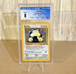 Snorlax Holo Rare Jungle 11/64 Unlimited Pokemon CGC Blue Label 8 NM/Mint+ - Image 1