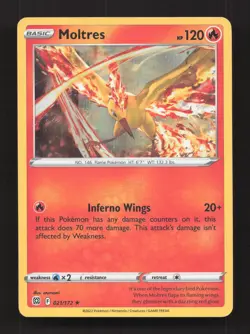 Moltres 021/172 Holo Rare Brilliant Stars Pokemon Holo Near Mint - Image 1