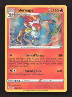 Infernape 026/172 Holo Rare Brilliant Stars Pokemon Holo Near Mint - Image 1