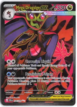 Mega Dragalge ex 104/086 Holo Ultra Rare Chaos Rising Pokemon NM - Image 1