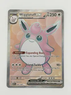 Wigglytuff ex 187/165 Scarlet & Violet 151 Full Art Ultra Rare Pokemon NM - Image 1