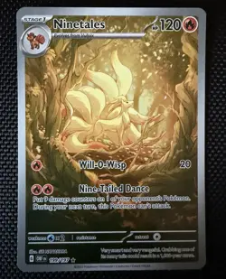 Pokemon TCG Ninetales 199/197 SV03 Obsidian Flames Illustration Rare Holo - Image 1