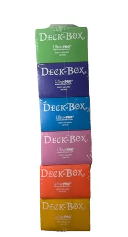 Ultra Pro Set Of 6 Multi Color Deck Boxes Magic Pokemon YuGiOh Card Storage Box - Image 1