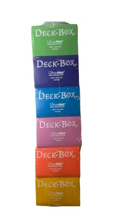 Ultra Pro Set Of 6 Multi Color Deck Boxes Magic Pokemon YuGiOh Card Storage Box - Image 2