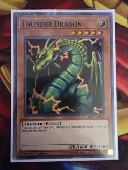 Yugioh Thunder Dragon HISU-EN046 1st Super LP - Image 1