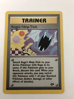 KOGA’S NINJA TRICK - Gym Challenge - 115/132 Trainer Uncommon Pokemon Card - NM - Image 1