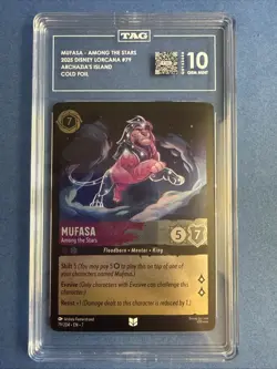 Mufasa Among The Stars 79/204 Cold Foil 2025 Disney Lorcana TAG 10 Gem Mint - Image 1