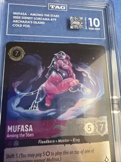 Mufasa Among The Stars 79/204 Cold Foil 2025 Disney Lorcana TAG 10 Gem Mint - Image 5