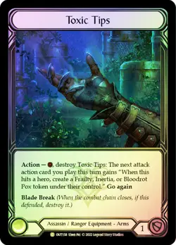 FAB RAINBOW FOIL Toxic Tips - Outsiders Card # 158 - Image 1